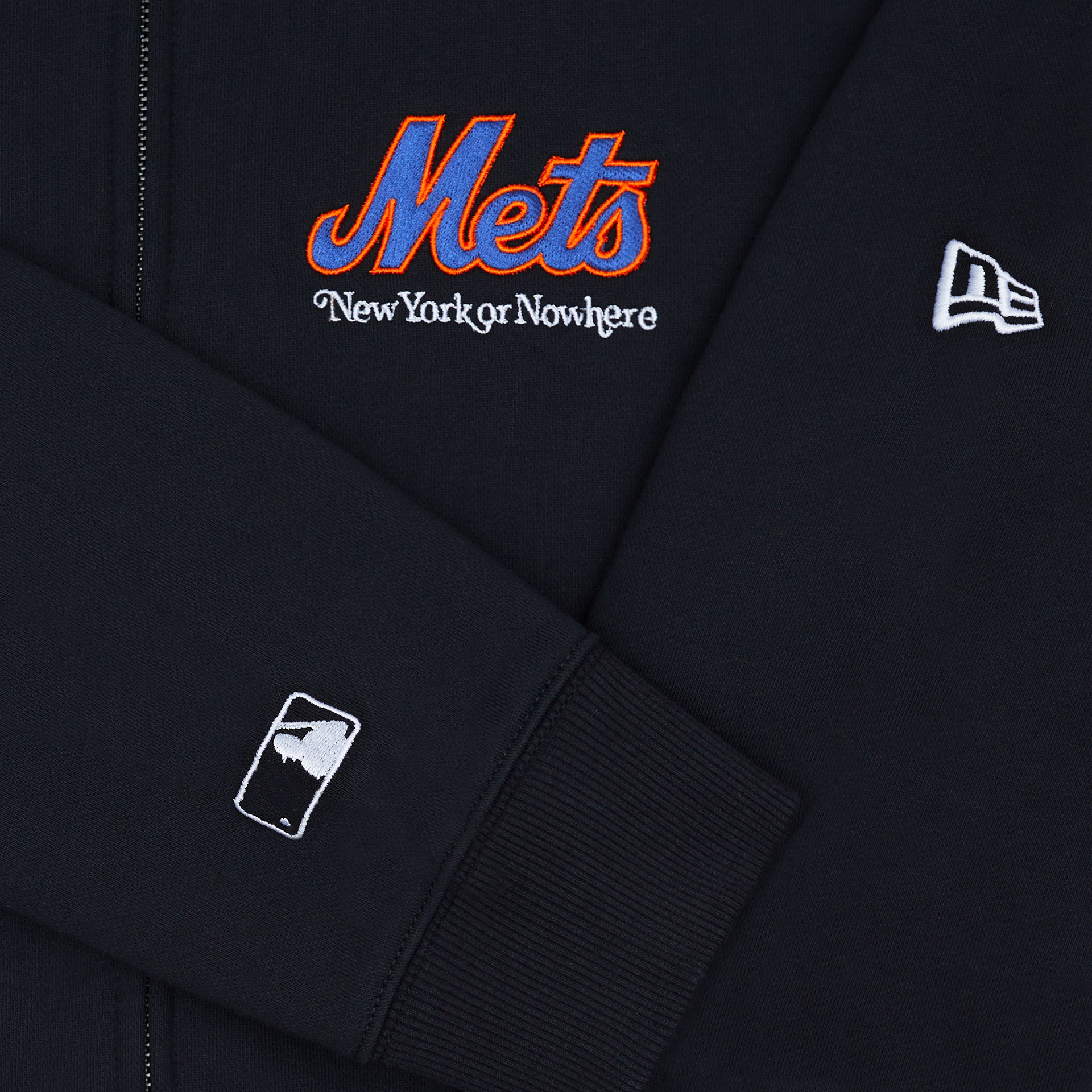 New York or Nowhere x New York Mets Black Full-Zip Hoodie