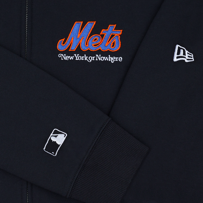 New York or Nowhere x New York Mets Black Full-Zip Hoodie