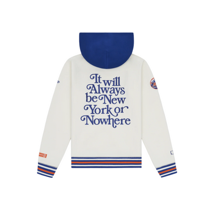 New York or Nowhere x New York Mets Chrome White Motto Hoodie